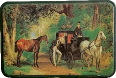 Boîte Publicitaire/Boîte Ancienne Vintage/Boîte Massilly made in France/Boîte décor cheval